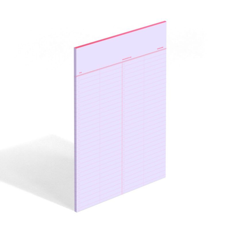 Note Paper Vocabulary - Fairy Purple